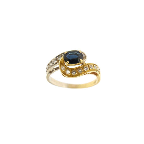 Bague 55 Bague saphir et diamants 58 Facettes 29184
