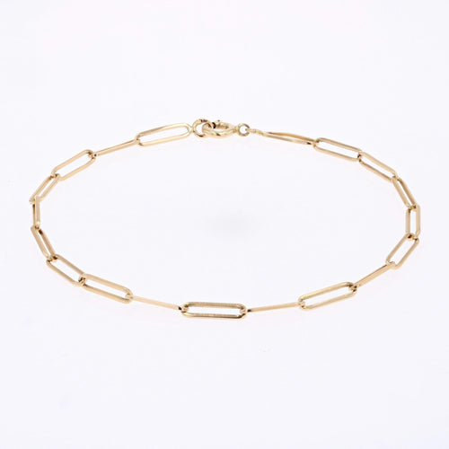 Bracelet Bracelet fin or jaune maillons rectangulaires 58 Facettes CVBR59