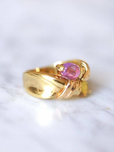 Bague Bague vintage Toi & Moi, tourmaline rose et citrine 58 Facettes