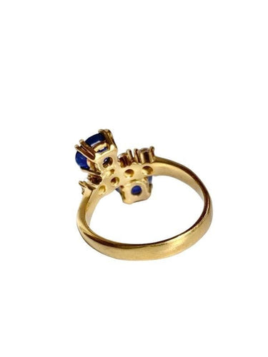 Bague 54 Bague "Toi & Moi" Or jaune Saphirs Diamants. 58 Facettes