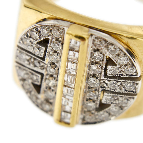 Bague 59 Bague Chevalière diamants 58 Facettes 11376