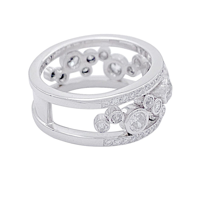 Bague 56 Bague or blanc et diamants. 58 Facettes 32223