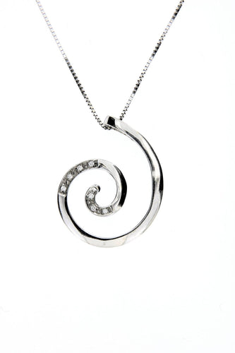 Collier Collier spirale et diamants 58 Facettes 16981