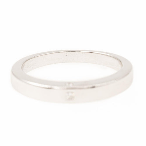 Bague 59 Bague Alliance Or blanc Diamant 58 Facettes 2090707CN