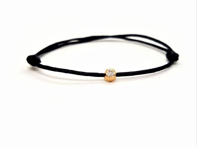 Bracelet Bracelet Cordon Or rose Diamant 58 Facettes 578882RV