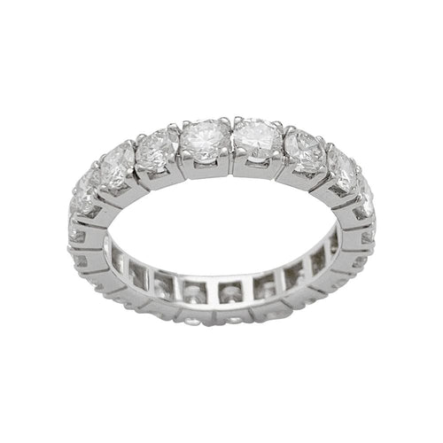 Bague 53 Alliance or blanc, diamants. 58 Facettes 30906