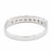 Bague 56 Bague Demi alliance Or blanc Diamant 58 Facettes 2225474CN