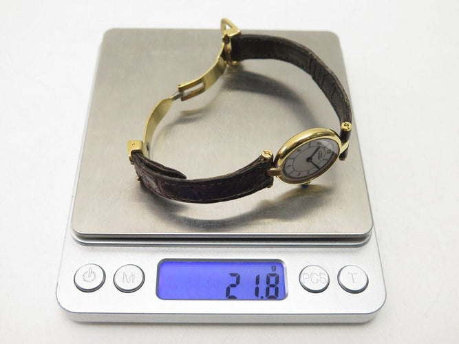 Montre vintage montre must de CARTIER vendome 24 mm quartz vermeil 58 Facettes 256557