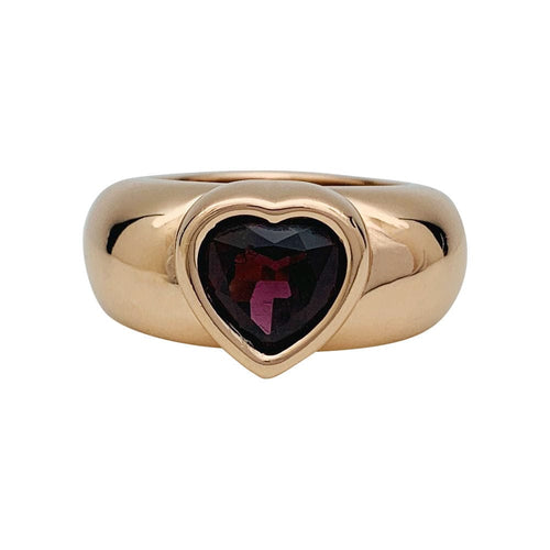 Bague 59 Bague Piaget, "Coeur", or rose, rhodolite. 58 Facettes 31256