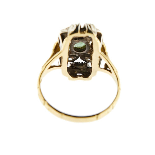 Bague 54 Bague vintage 2 Ors Emeraude Diamants 58 Facettes 33948