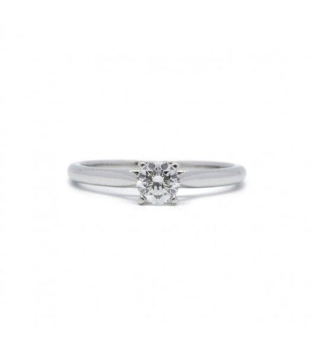 Bague 51 / Blanc/Gris / Platine 950 Bague Solitaire "1895" CARTIER 58 Facettes 220478R