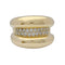 Bague 55 Bague godron or jaune, diamants. 58 Facettes 32102