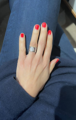 Bague Bague Dinh Van "Anthea" Or Gris 58 Facettes