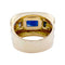 Bague 50 Bague, "Tank", or jaune, saphir, diamants. 58 Facettes 32294