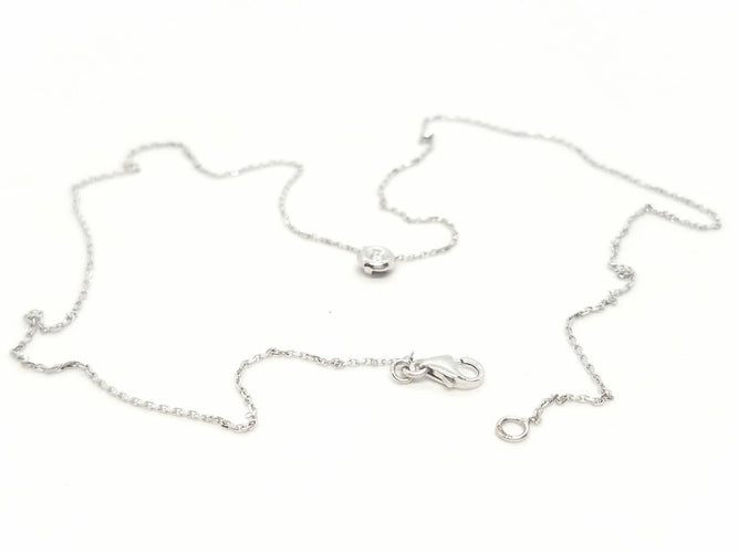 Collier Collier Or blanc Diamant 58 Facettes 579044RV