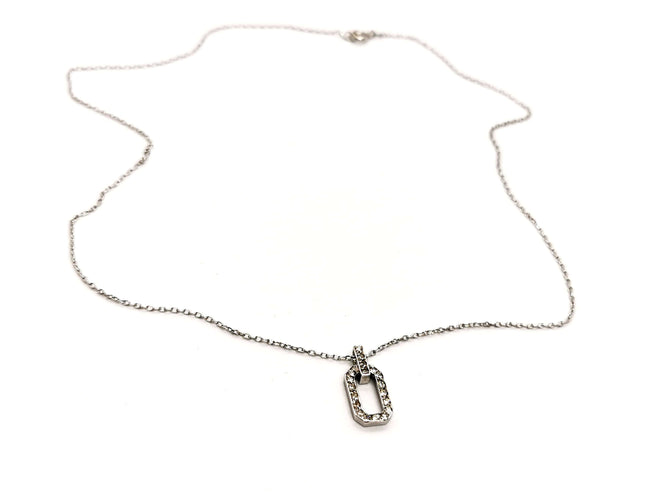Collier Collier Or blanc Diamant 58 Facettes 1167356CD