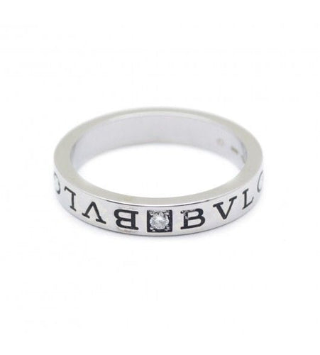 Bague 63 / Blanc/Gris / Or 750 Alliance "Bvlgari Bvlgari" -  BVLGARI 58 Facettes 190114R