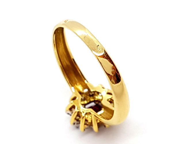 Bague 56 Bague Or jaune Rubis 58 Facettes 06332CD