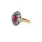 Bague 53 Bague Or rose Argent Diamants Rubis 58 Facettes