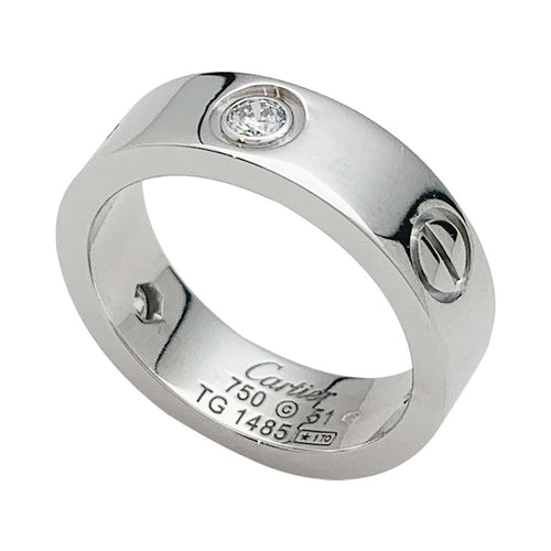 Bague 51 Bague Cartier, "Love", or blanc, diamants. 58 Facettes 31766
