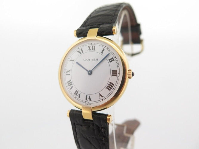 Montre vintage montre CARTIER vendome 30 mm or jaune 18k quartz ss garantie 58 Facettes 253166