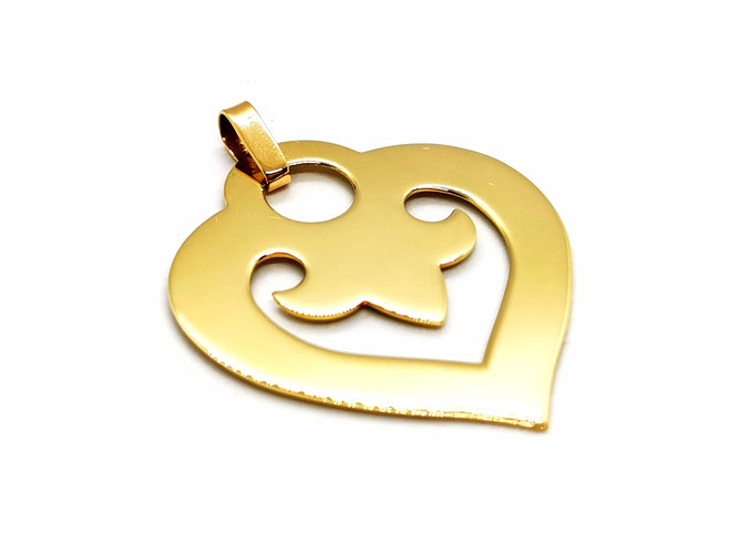 Pendentif O.J. Perrin Pendentif Coeur Légendes Or jaune 58 Facettes 1186446CN