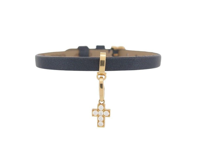 Bracelet bracelet CARTIER breloque croix or jaune 18k 6 diamants 0.36ct 58 Facettes 254652