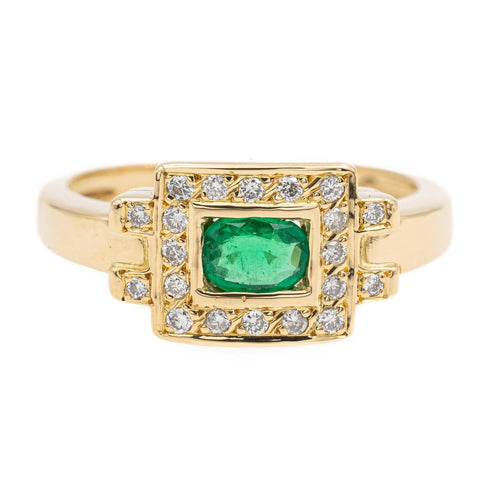 Bague 54 Bague Or jaune Emeraude 58 Facettes 1696297CN