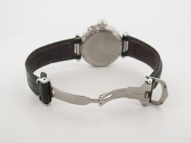Montre montre CARTIER pasha 35 mm automatique en acier palladie 58 Facettes 257653