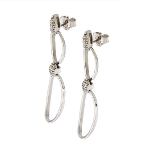 Boucles d'oreilles Boucles d'oreilles pendantes 2 ovales 58 Facettes 29414