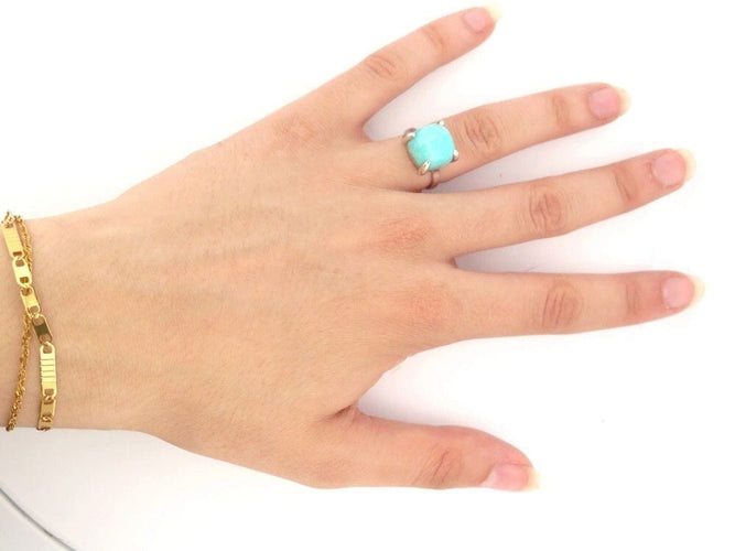 Bague 49 bague TIFFANY & CO sugar stacks paloma picasso 49 amazonite en argent 58 Facettes 253576