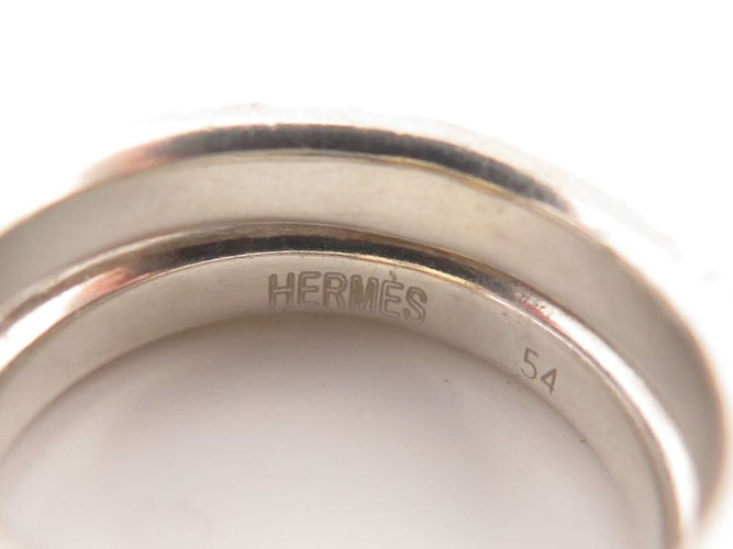 Bague 54 vintage bague HERMES olympus double 54 argent massif 925 & or jaune 18k 58 Facettes 255539