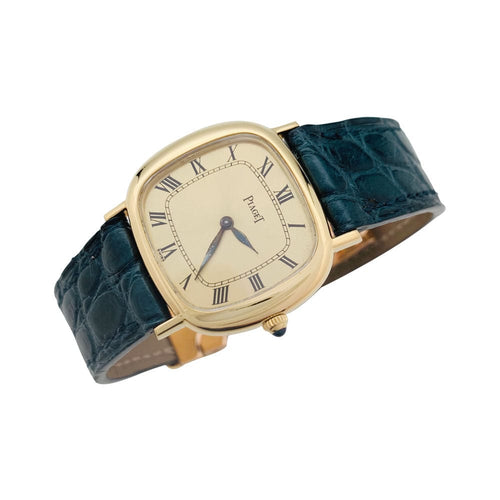 Montre Montre Piaget en or jaune, cuir. 58 Facettes 29410