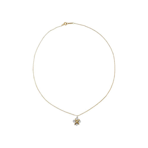Collier Collier Tiffany&Co. Schlumberger, "Lynn", or jaune, platine et diamants. 58 Facettes 31266