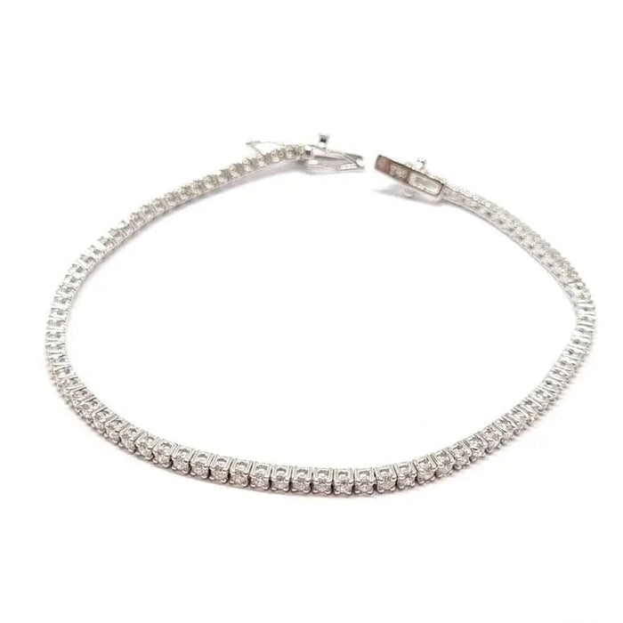 Bracelet Bracelet rivière diamants, or blanc 58 Facettes