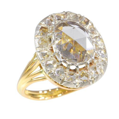 Bague 54 bague de fiançailles diamant taille rose 58 Facettes 23251-0317