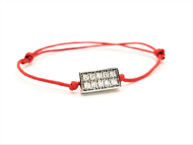 Bracelet Bracelet Cordon Or blanc Diamant 58 Facettes 578826RV