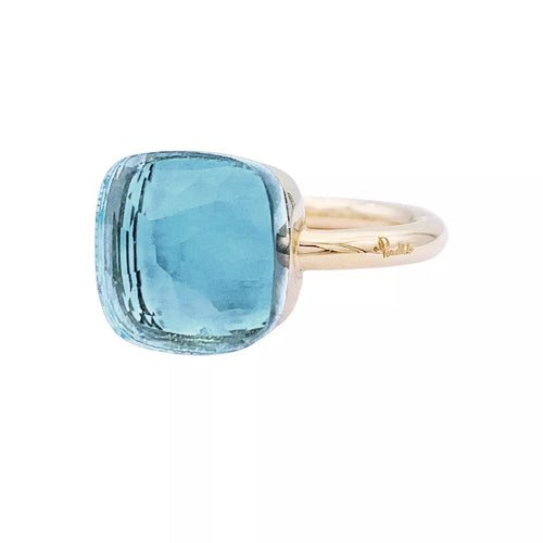 Bague 53 Bague Pomellato, "Nudo Maxi", deux ors et topaze bleue. 58 Facettes 32764