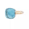 Bague 53 Bague Pomellato, "Nudo Maxi", deux ors et topaze bleue. 58 Facettes 32764