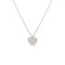 Collier Collier Coeur pavage diamants or blanc 58 Facettes