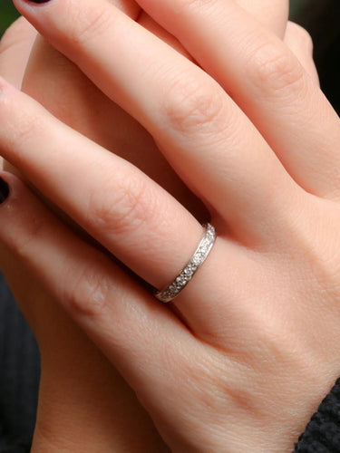 Bague Alliance américaine platine diamants 0,55 ct 58 Facettes J60