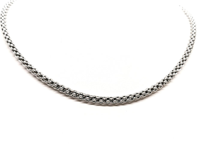 Collier Fope Collier Maille pop-corn  Or blanc 58 Facettes 1696420CN