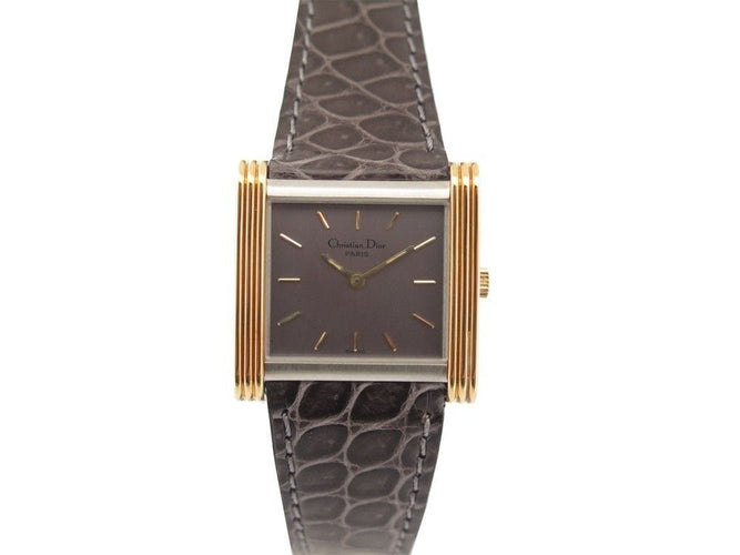 Montre vintage montre CHRISTIAN DIOR 13.11.01 mecanique 27 mm or & acier 58 Facettes 250447