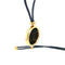 Pendentif Collier pendentif Bulgari Monete Constantinus Coin dentelle noire en or jaune 58 Facettes