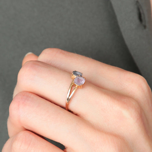 Bague Or Jaune BAGUE « TOI & MOI » OR 58 Facettes BO/220012/13