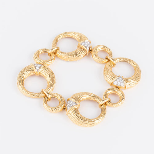 Bracelet Bracelet en or jaune et diamants de la maison Boucheron 58 Facettes 0