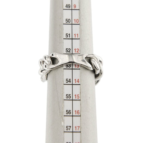 Bague 53 Bague gourmette Or blanc Diamants 58 Facettes 35796