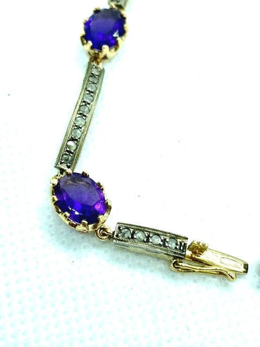 Bracelet Bracelet lien améthystes 58 Facettes