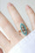 Bague Bague marquise turquoises et diamants 58 Facettes