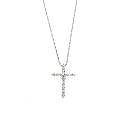 Collier Collier pendentif croix diamants 58 Facettes 27752